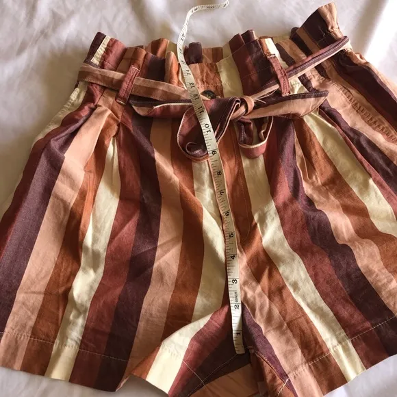 Madewell High Waisted Striped Shorts