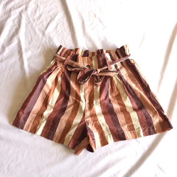Madewell High Waisted Striped Shorts