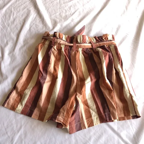 Madewell High Waisted Striped Shorts