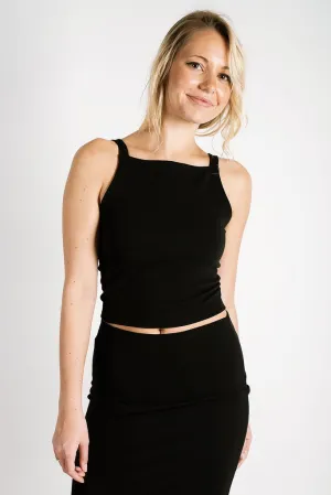 Maisie Square Neck Top -Black