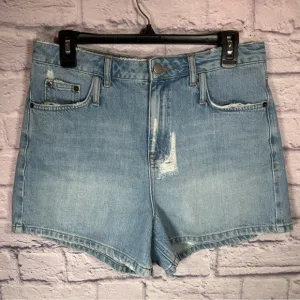 Marissa‎ Webb high waisted denim jean shorts light wash distressed women size 28