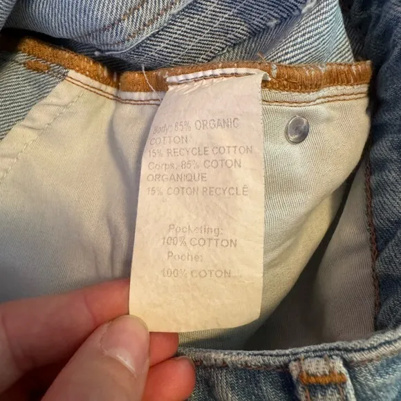 Marissa‎ Webb high waisted denim jean shorts light wash distressed women size 28