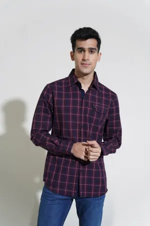 Maroon Plaid Shirt