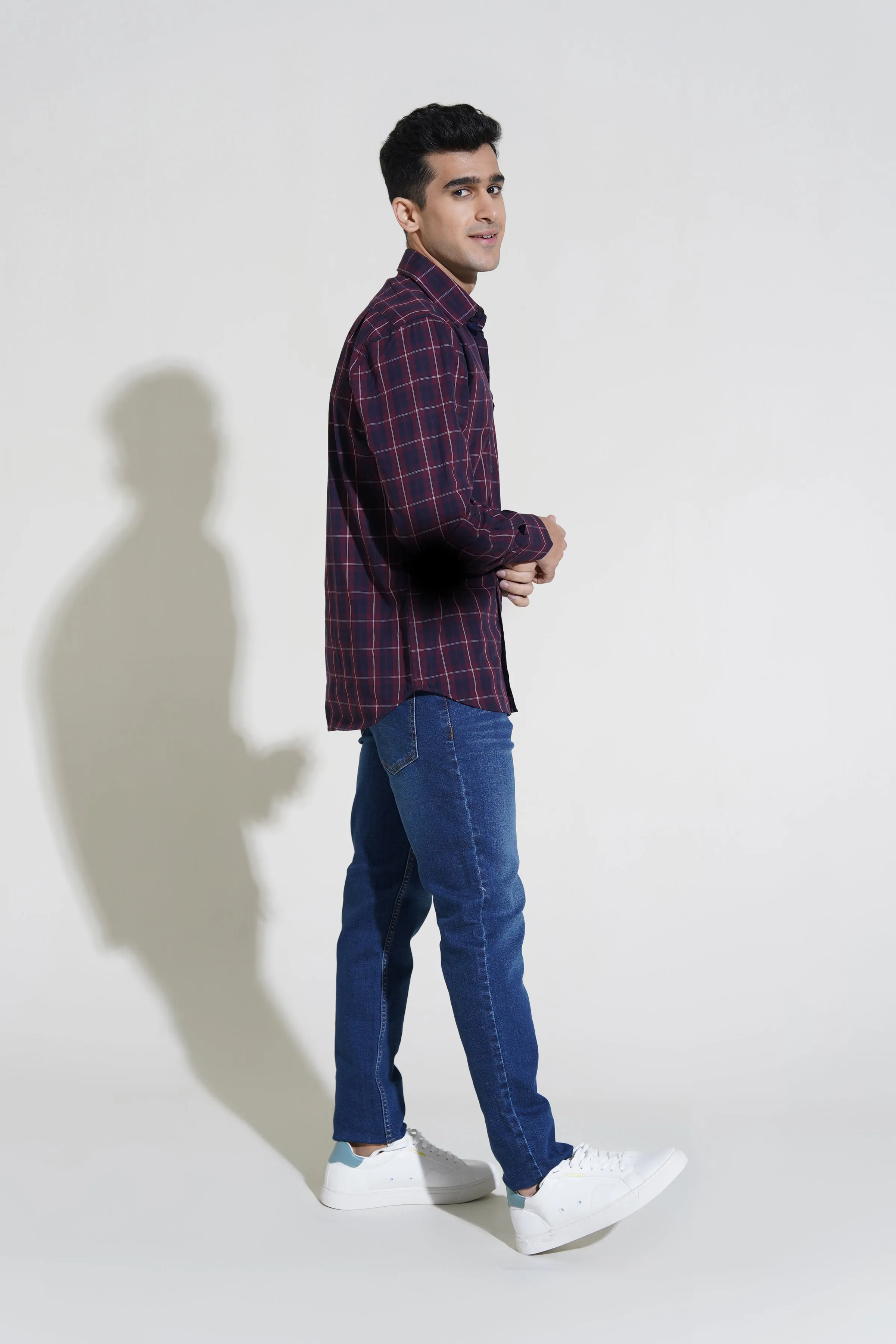 Maroon Plaid Shirt