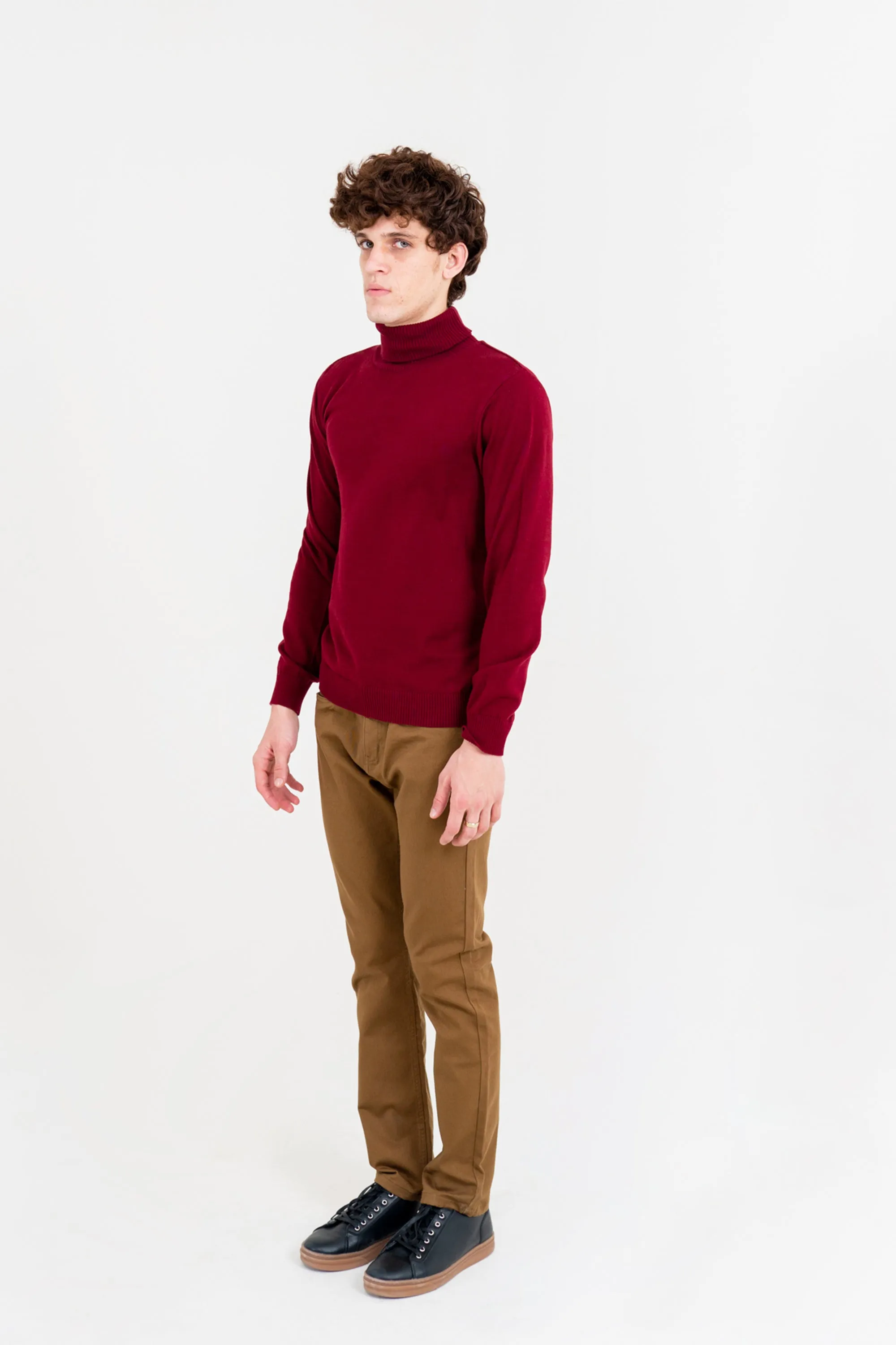 Maroon Roll Neck