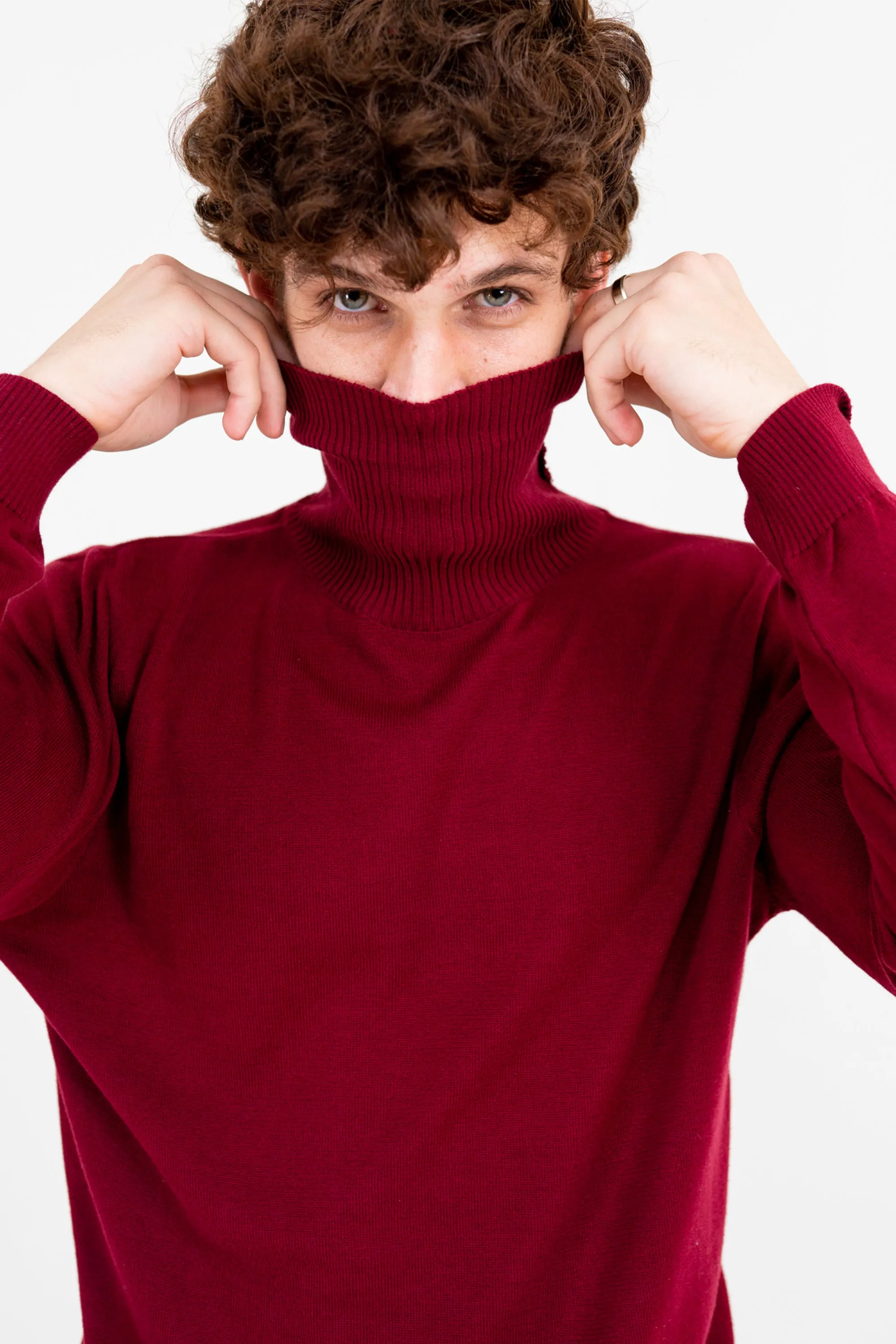 Maroon Roll Neck