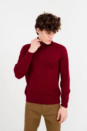 Maroon Roll Neck