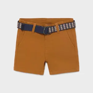 Mayoral Pique Shorts With Belt Baby Boy - Biscuit