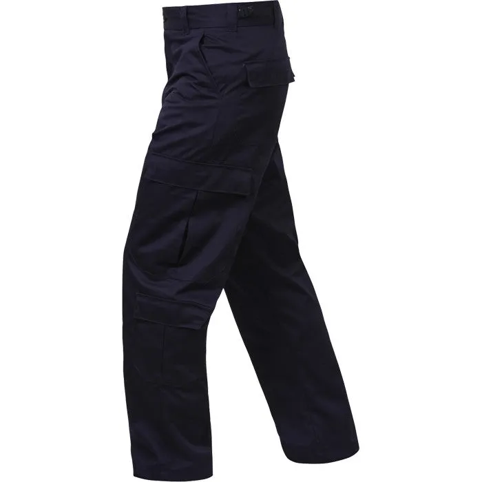 Midnight Blue - 9 Pocket EMT Pants - Polyester Cotton Twill - Cargo Work Trousers - Mens
