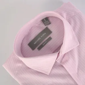 MK Pink Self Stripes Shirt
