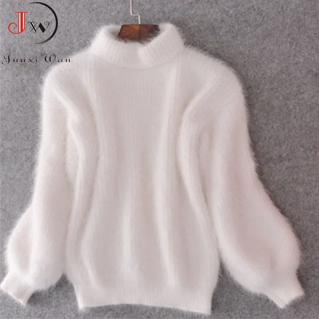 Mohair Thick Turtleneck Sweater(One Size)