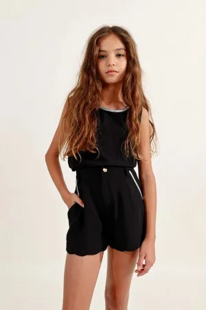 Molly Bracken Girl High Waist Short with Scalloped Bottom