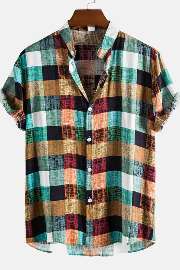 Multi Color Plaid Thin Shirts