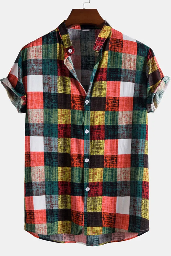 Multi Color Plaid Thin Shirts