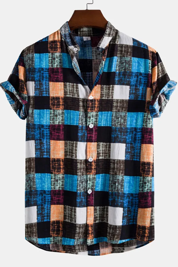 Multi Color Plaid Thin Shirts