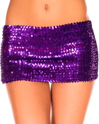 Music Legs Sequin Mini Skirt ML155