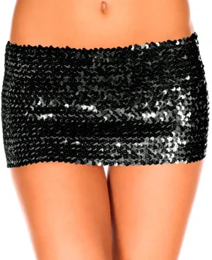 Music Legs Sequin Mini Skirt ML155