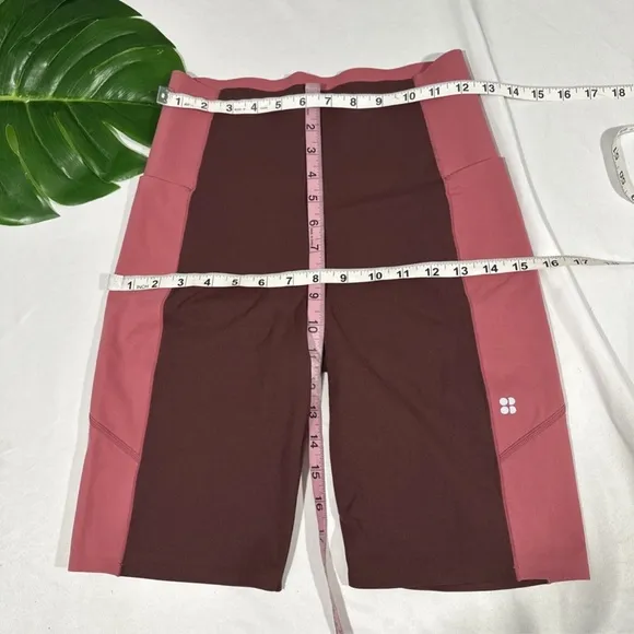 NEW $78 SWEATY BETTY [ Medium ]‎ Power High-Waisted 9&quot; Biker Shorts