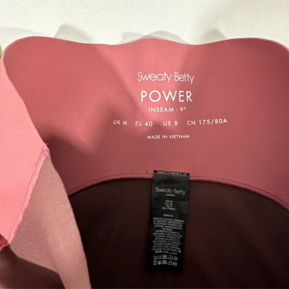 NEW $78 SWEATY BETTY [ Medium ]‎ Power High-Waisted 9&quot; Biker Shorts