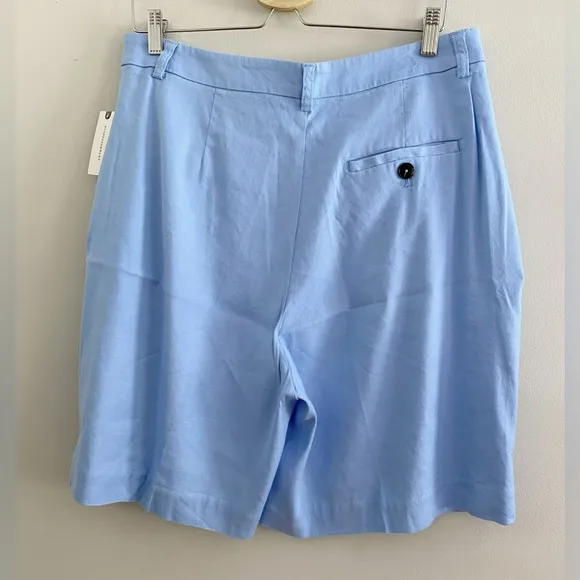 NEW Anthropologie The Avery Pleated Shorts by Maeve size 10 BLUE color