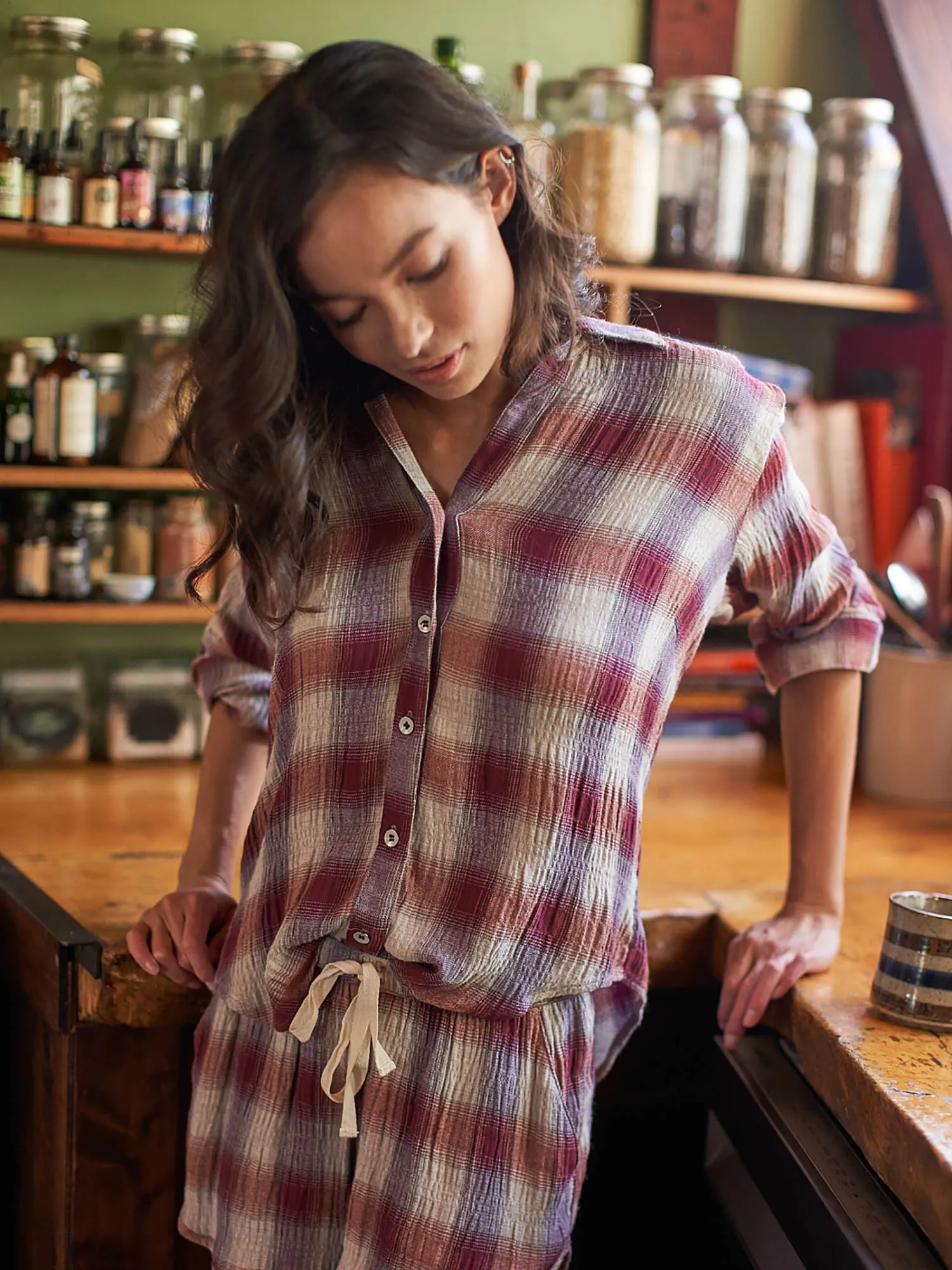 Nikki Button Up - Plaid