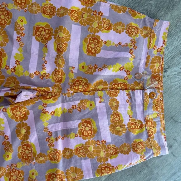 NWOT Free People Size 10 Sun in My EyeLavender Fields Bermuda shorts High rise