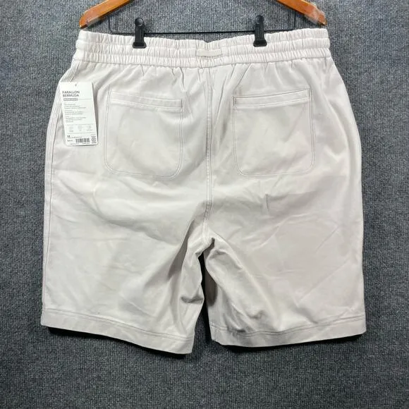 NWT Athleta Ferallon Bermuda Shorts Women's 18 White Mid Rise Drawstring Casual
