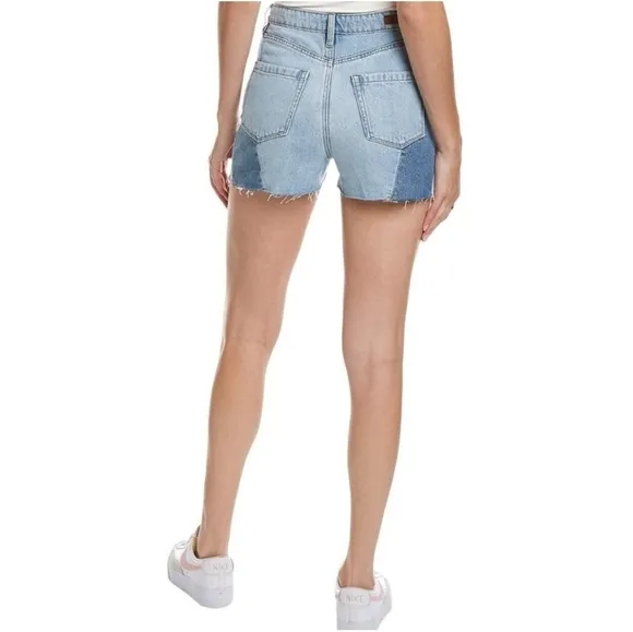 NWT Blank NYC The Reeve High Waisted Denim Shorts size 25 Light to Dark Blue