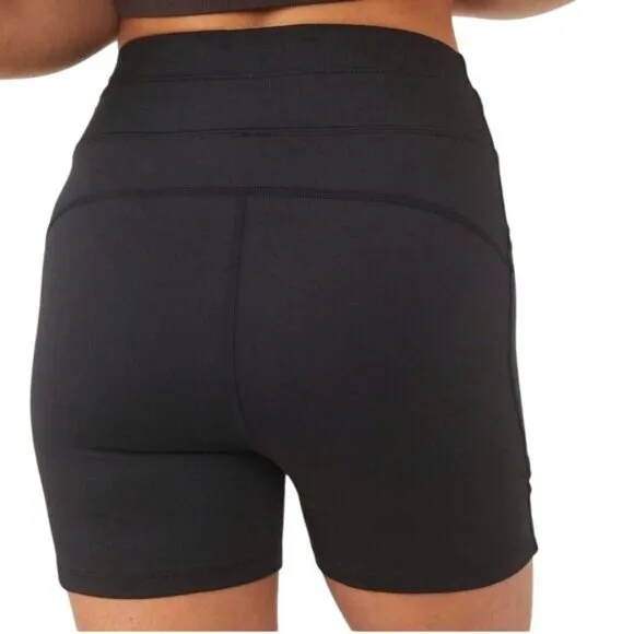 NWT Free People Black High Rise Compressive Athletic Shorts
