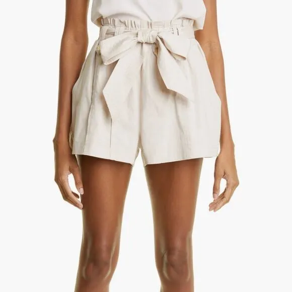 NWT Ramy Brook Sandstone Tie Belt Paperbag Zaydie Shorts Size 6