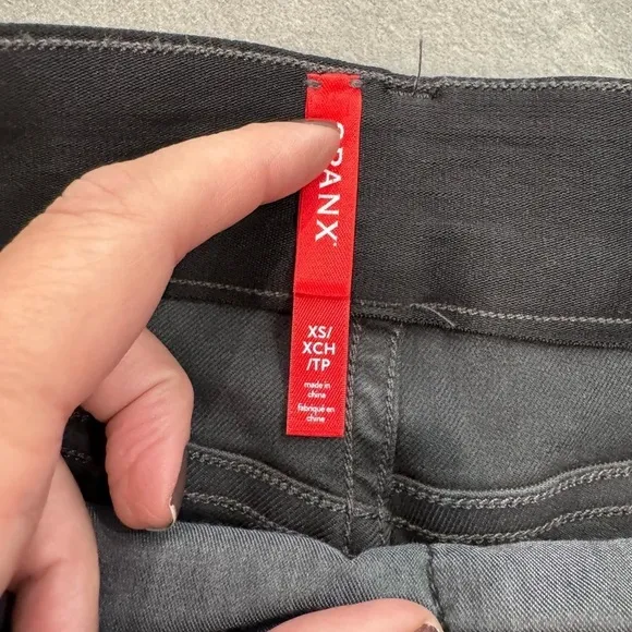 NWT Spanx Twill Stretch Short washed Black High Rise Size XSmall