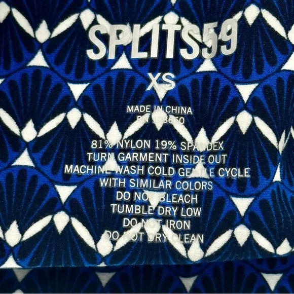 NWT Splits59 Airweight High Waisted Athletic Shorts Spandex Stretch Blue Shell​