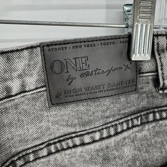 One teaspoon shorts womens 28 gray high waisted bandits festival summer relaxed