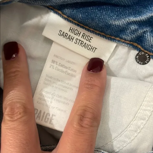 Paige Light Blue Denim Bermuda Shorts