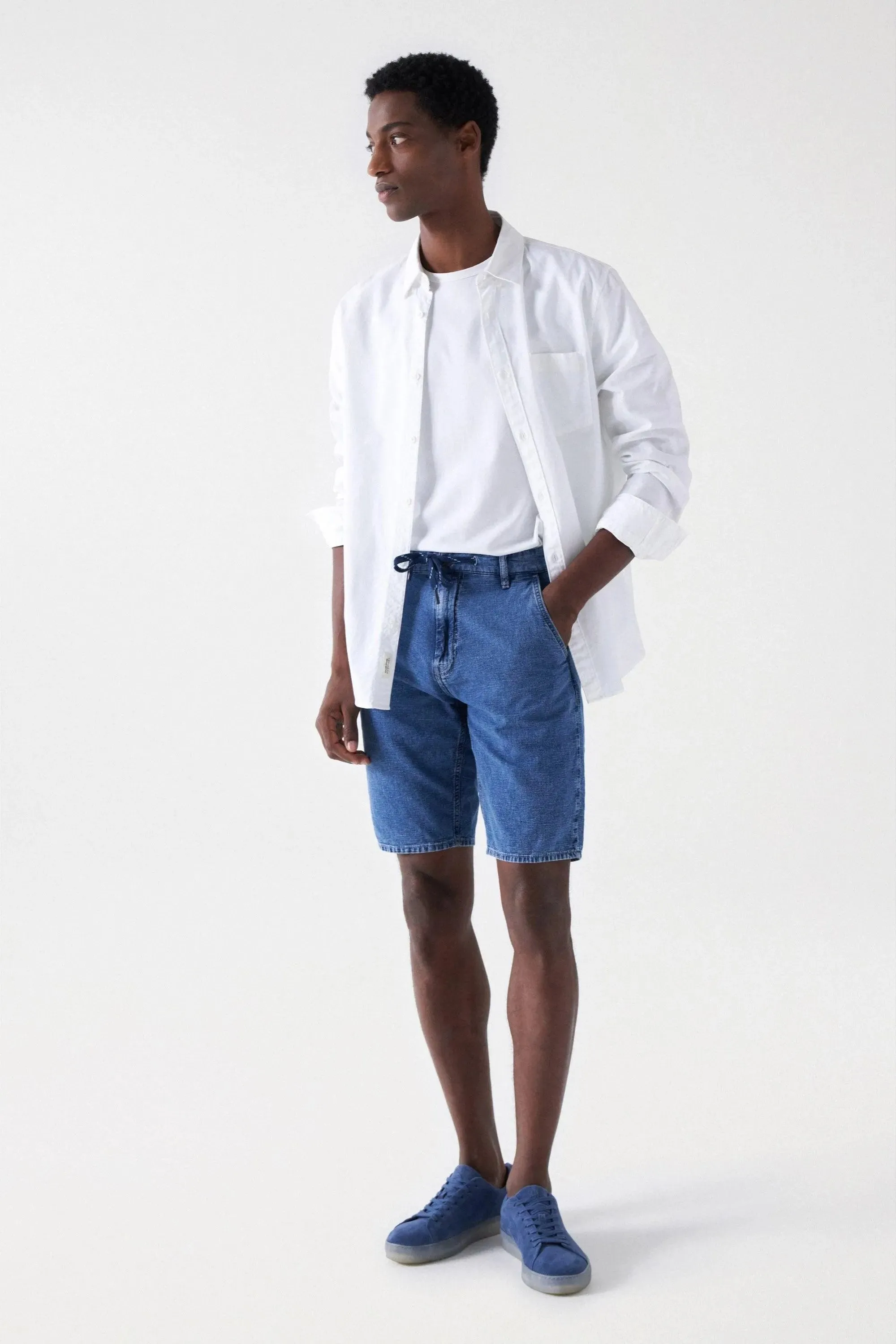Pantalones Cortos Salsa Jeans Mezcla Lino