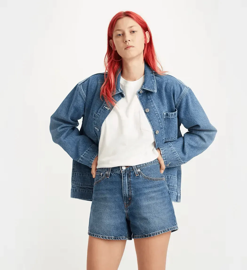 Pantalones Levi's® Cortos Mom De Los 80 Medium Indigo Worn In Azul