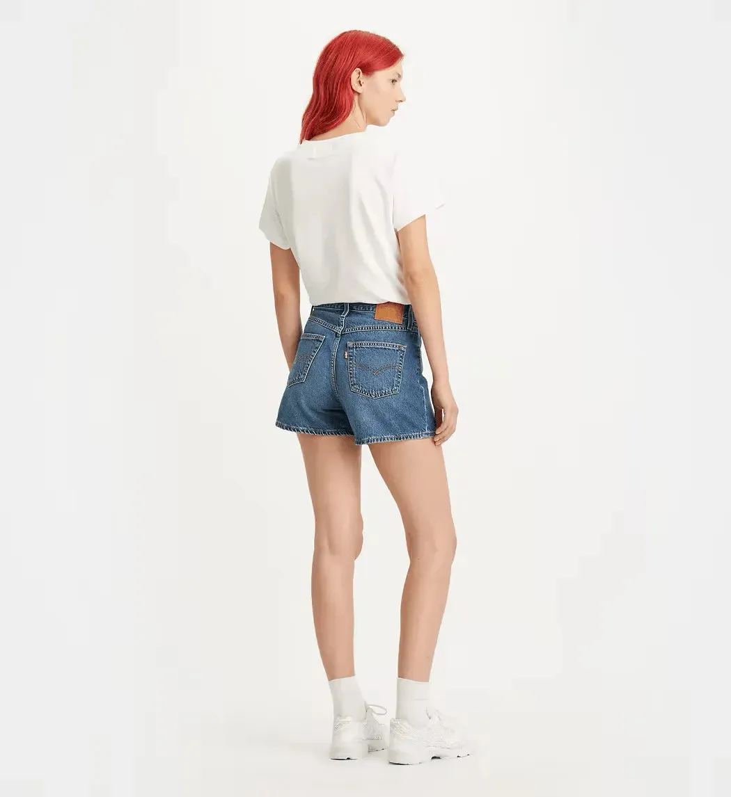 Pantalones Levi's® Cortos Mom De Los 80 Medium Indigo Worn In Azul
