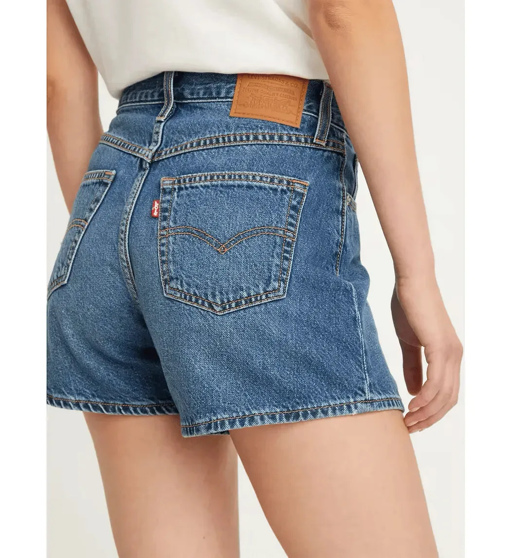 Pantalones Levi's® Cortos Mom De Los 80 Medium Indigo Worn In Azul