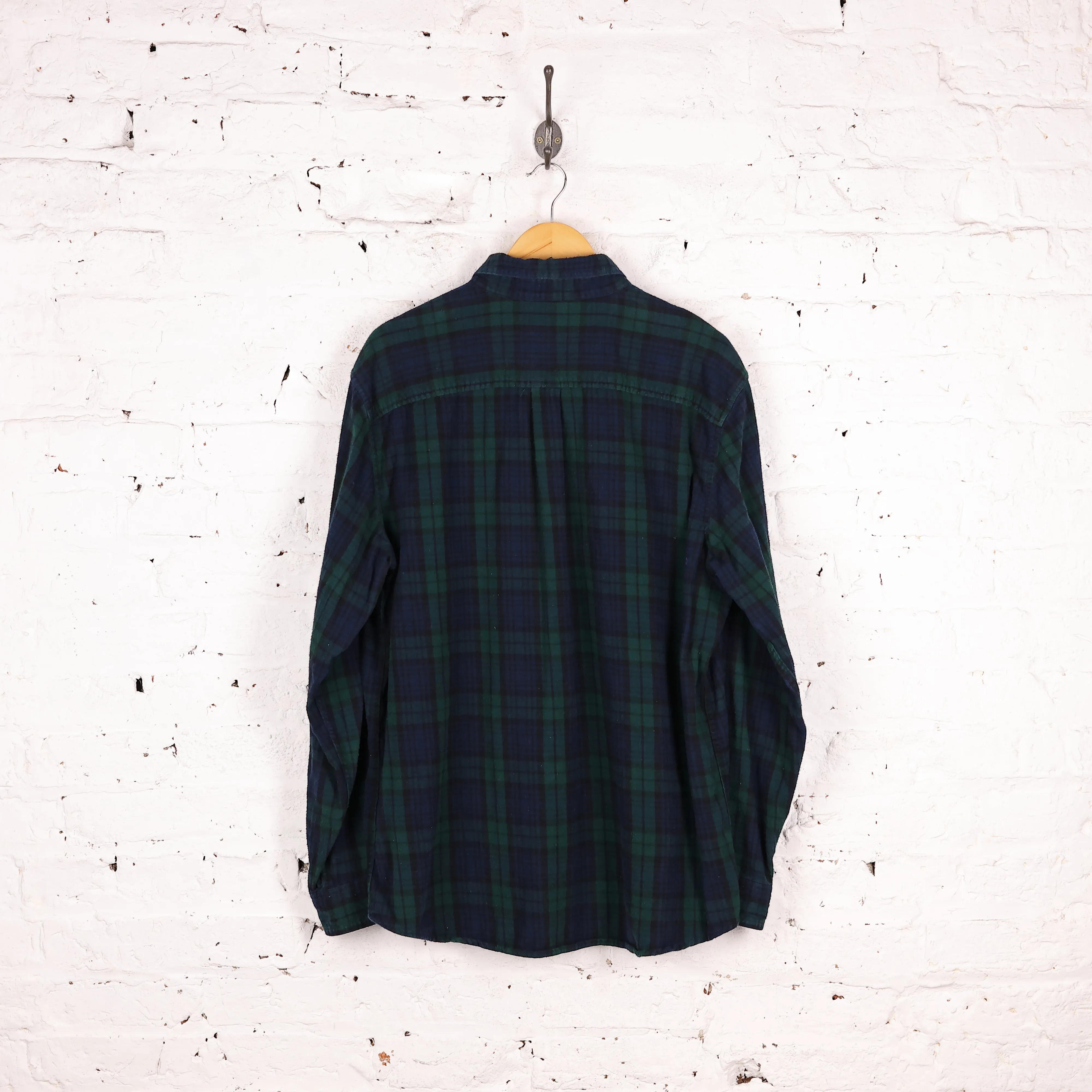 Plaid Check Shirt - Green - L