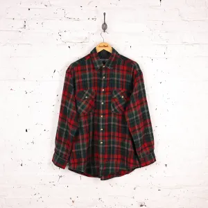 Plaid Check Shirt - Red - L
