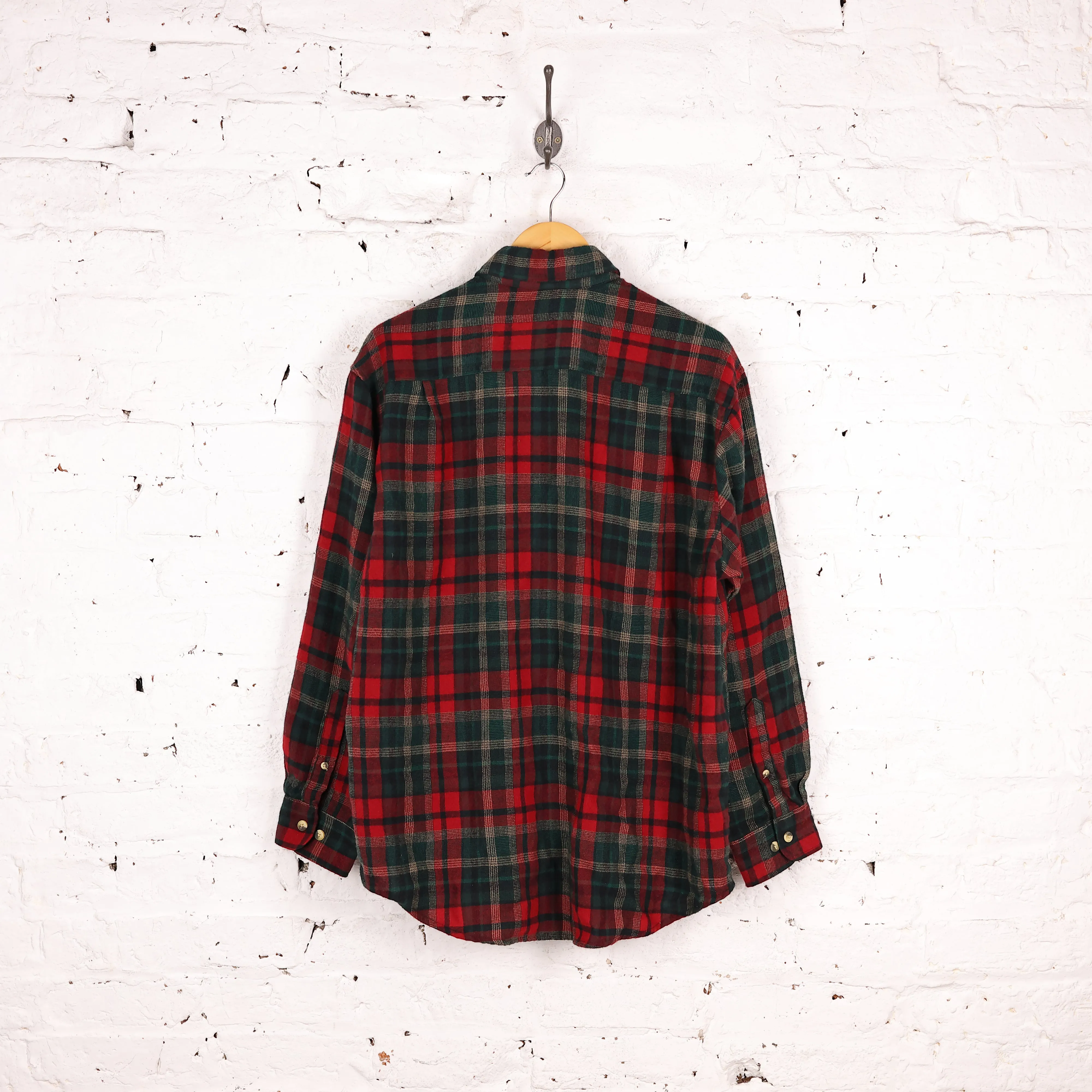 Plaid Check Shirt - Red - L