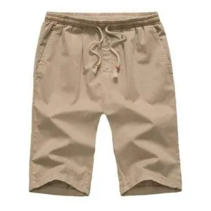 Pockets Design Drawstring Casual Shorts - Khaki 3xl