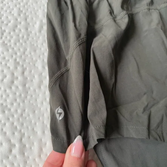 Popflex Women's High Waisted Athletic Shorts - Olive Green ✨