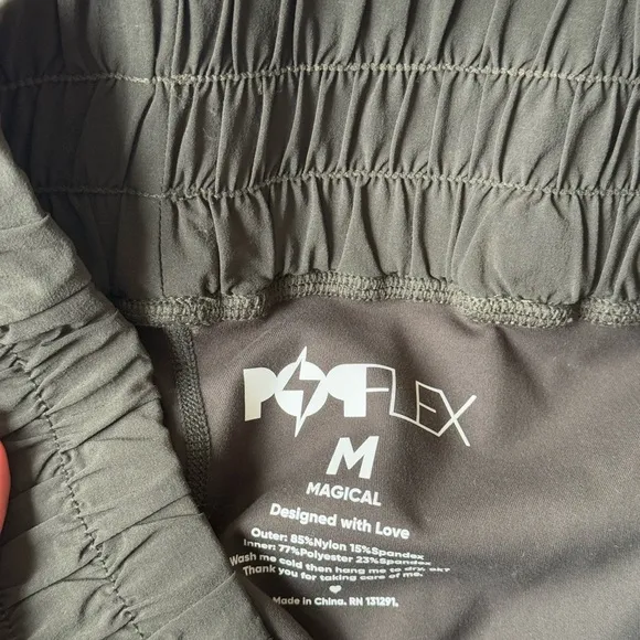 Popflex Women's High Waisted Athletic Shorts - Olive Green ✨