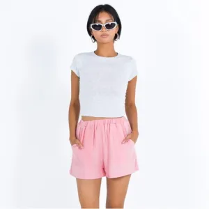 Princess Polly Mateo Shorts In Pink Size 6