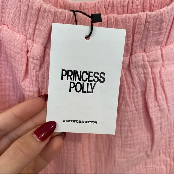 Princess Polly Mateo Shorts In Pink Size 6
