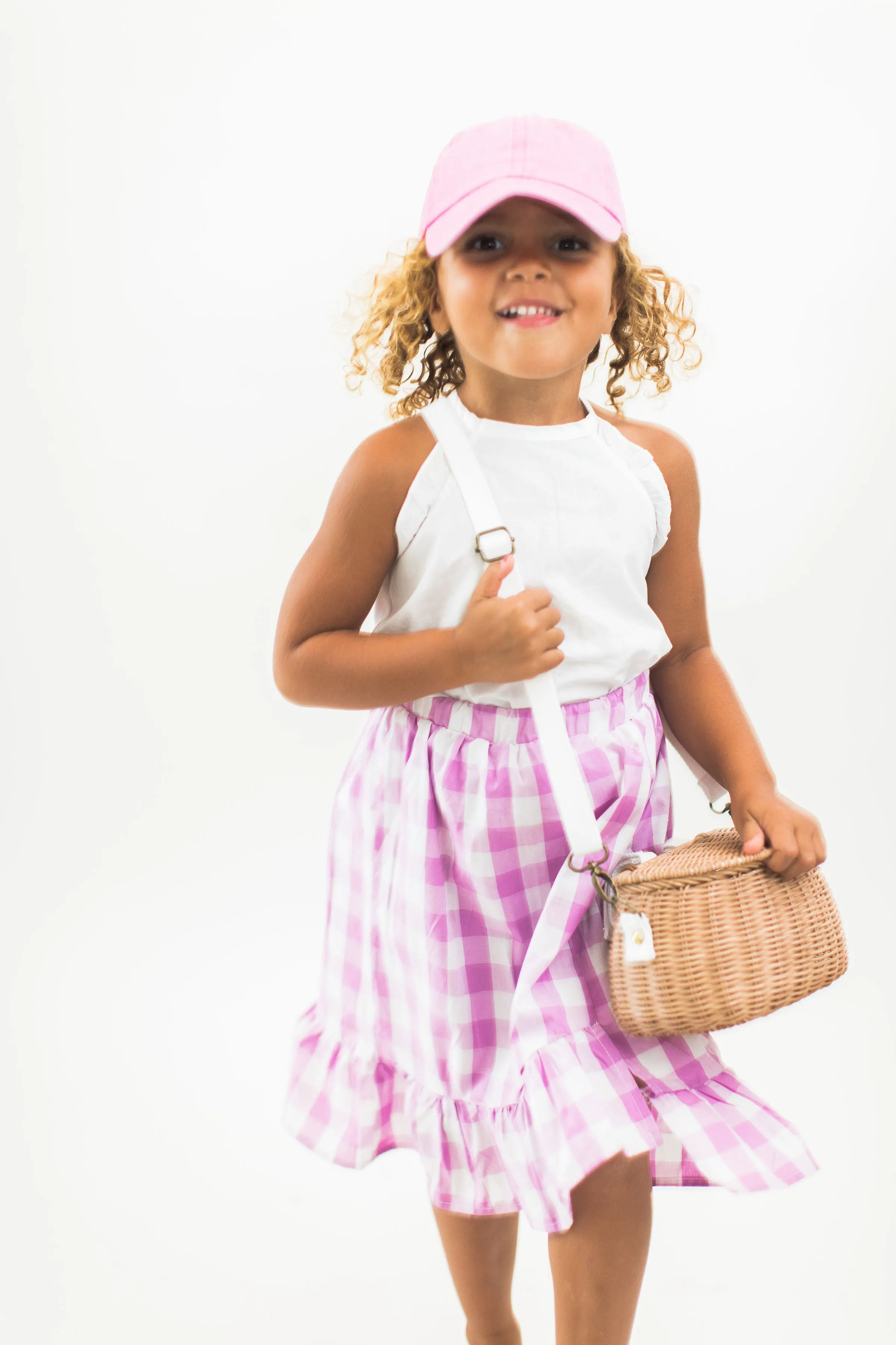 Purple Gingham Skirt