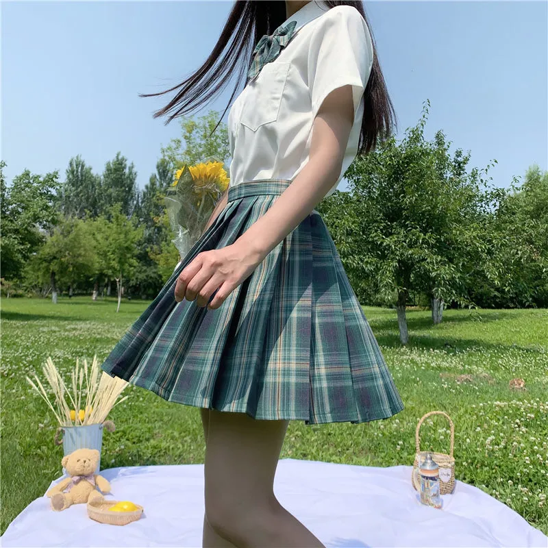 "JK BROWN GREEN CHECK" TIE/SKIRT UB2367