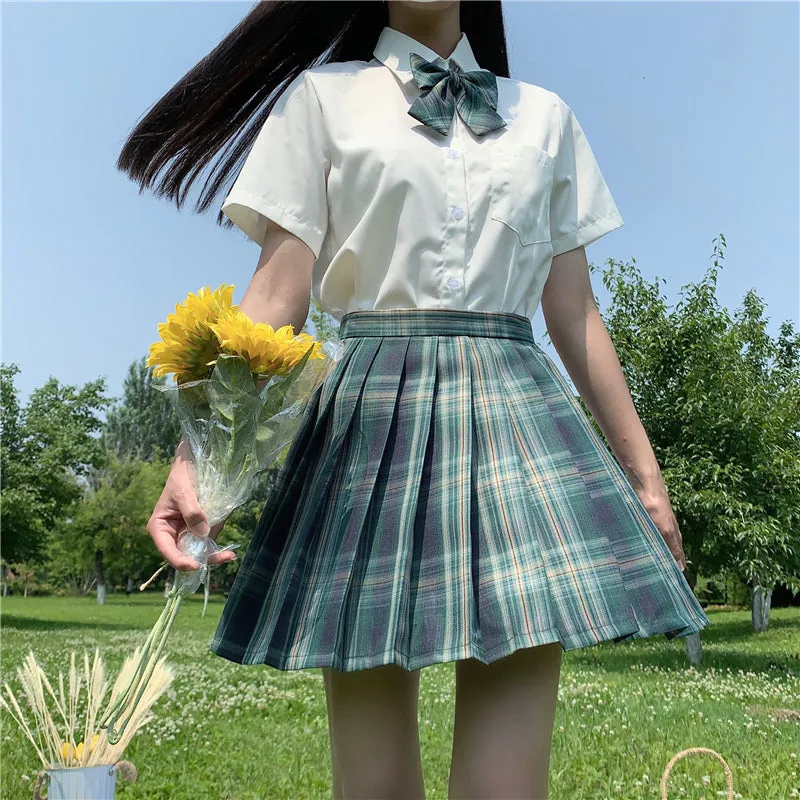 "JK BROWN GREEN CHECK" TIE/SKIRT UB2367