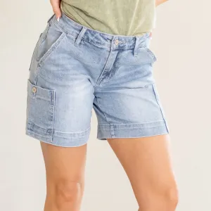Radiant Flow Mid Rise Pocket Bermuda Shorts
